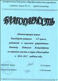 Благодарность за активное участие в акции "Милосердие" в 2016-2017 учебном году Благодарность за активное участие в акции "Милосердие" в 2016-2017 учебном году
