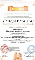 Свидетельство о подготовке победителей III Международного конкурса "Мириады открытий" Свидетельство о подготовке победителей III Международного конкурса "Мириады открытий"